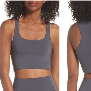 New Girlfriend Smoke Grey Paloma Sports Bra Top